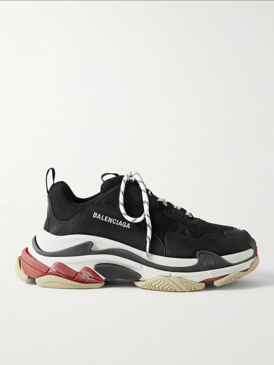 Triple S Mesh Black, White & Red