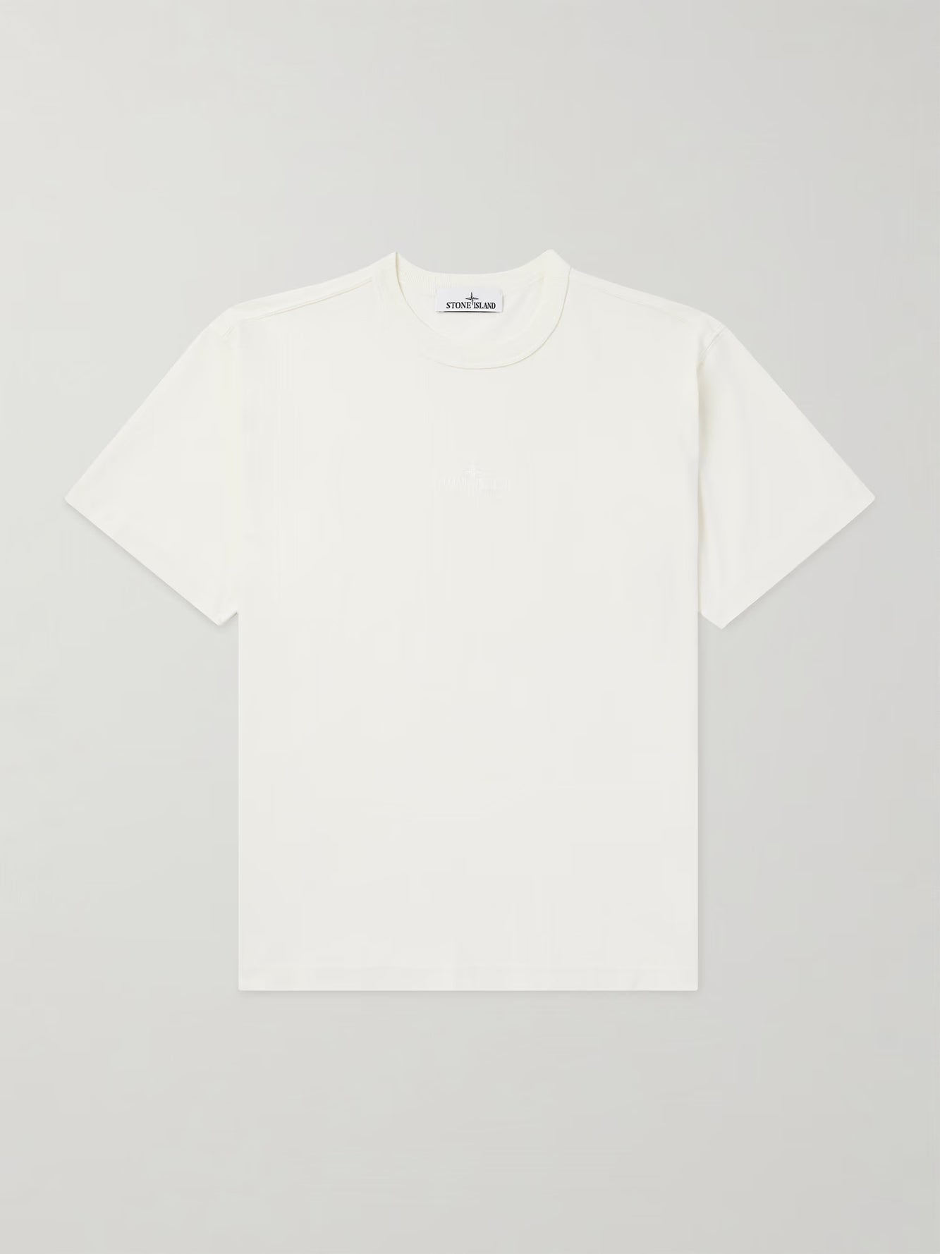 White Logo-Embroidered Cotton T-Shirt